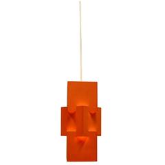 Rare Orange Jo Hammerborg Kubus Pendant Lamp for Fog and Mørup