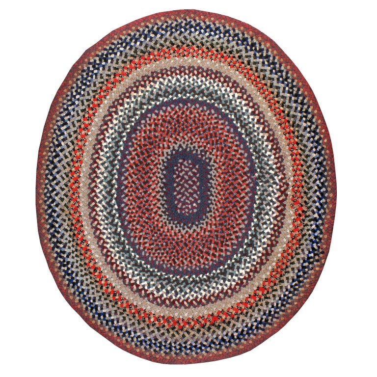Vintage American Braided Rug For Sale at 1stDibs vintage braided rugs