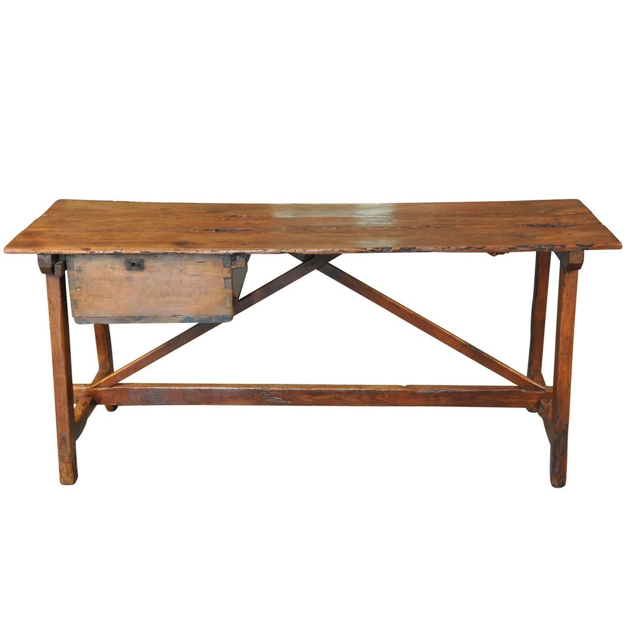 Spanish 19th Century Work Table Console