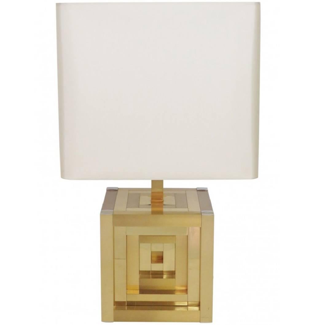 Willy Rizzo Lumica Geometric Table Lamp