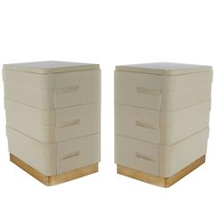 Mid-Century Modern Art Deco Nightstands after Paul Frankl or Gilbert Rohde
