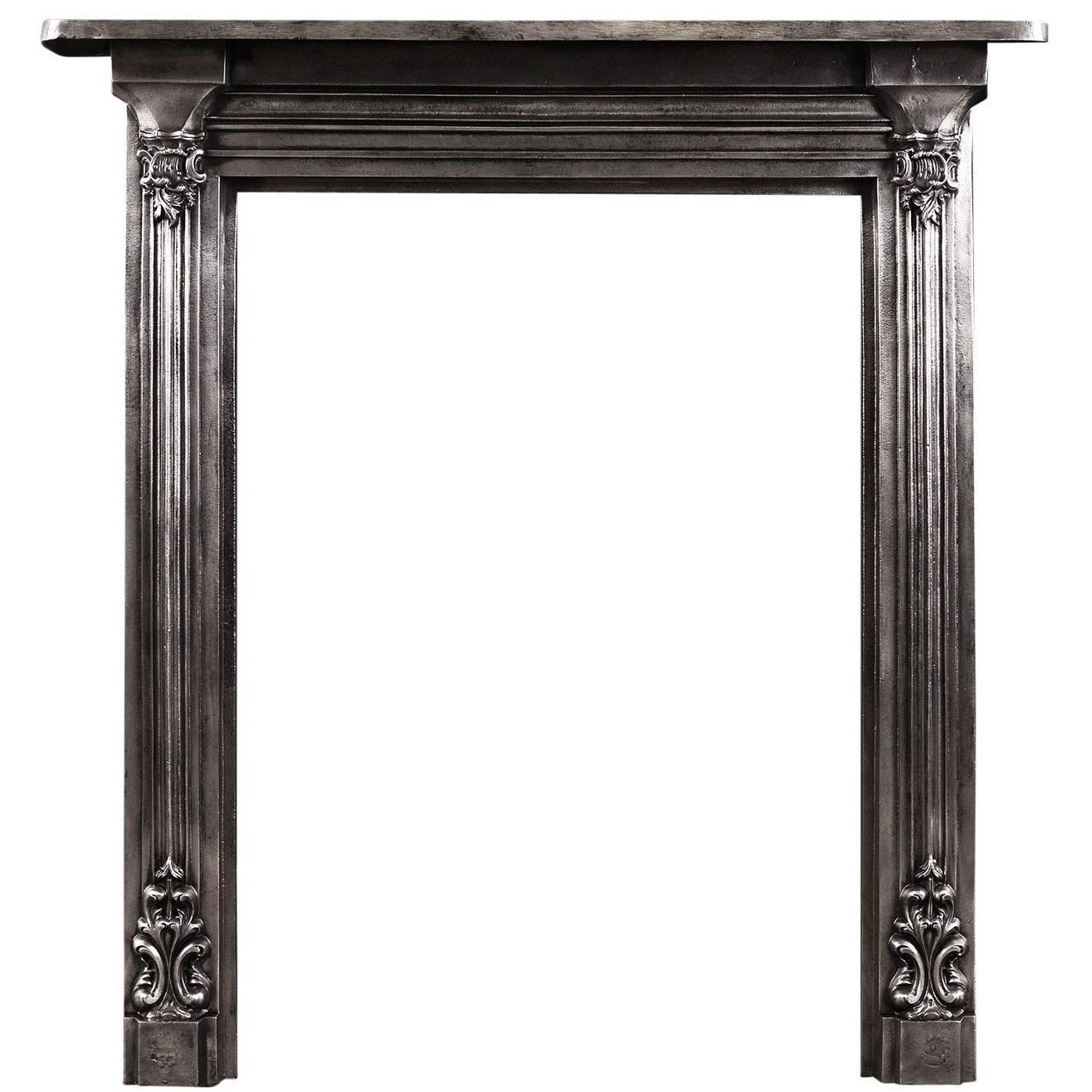 Polished Cast Iron Fireplace