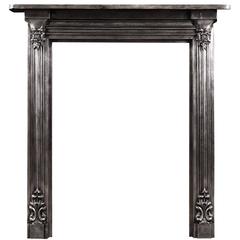 Polished Cast Iron Fireplace Surround For Sale at 1stdibs For Sale on 1stdibs - Nicely detailed