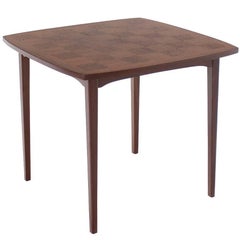 Danish Mid-Century Modern Parquetry Top Game Table