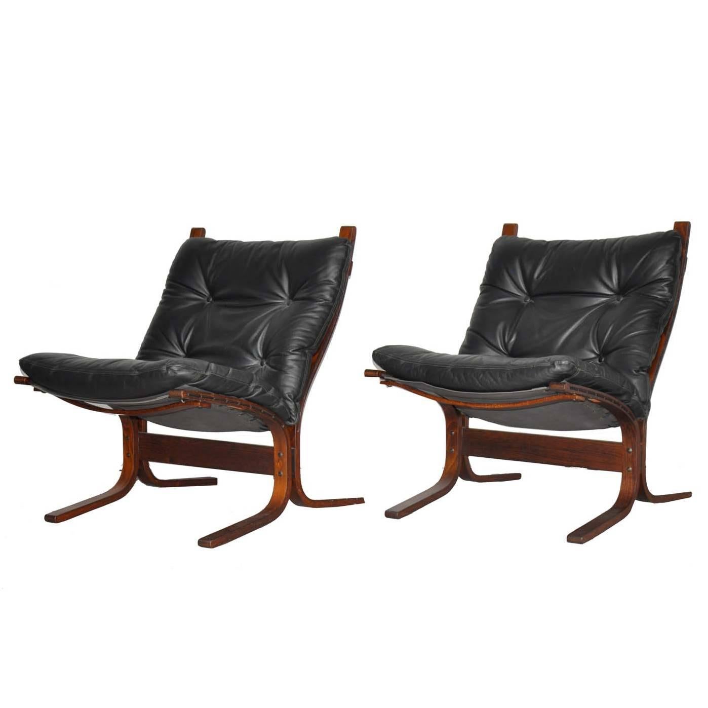 Pair of "Siesta" Lounge Chairs by Ingmar Relling for Westnofa, 1960