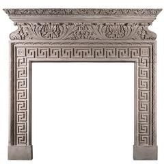 Carved Italian Fireplace in Portland Stone 11