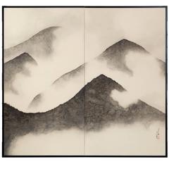 Screen with Mountain Landscape 8