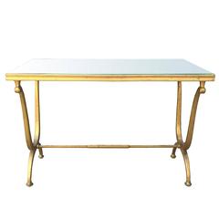 1940s French Bronze Table with Mirrored Top 7