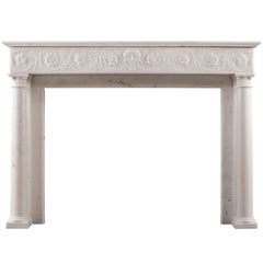 19th Century Statuary Marble Antique Fireplace
