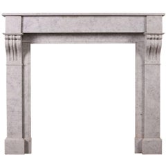 French, Louis Philippe Carrara Marble Fireplace