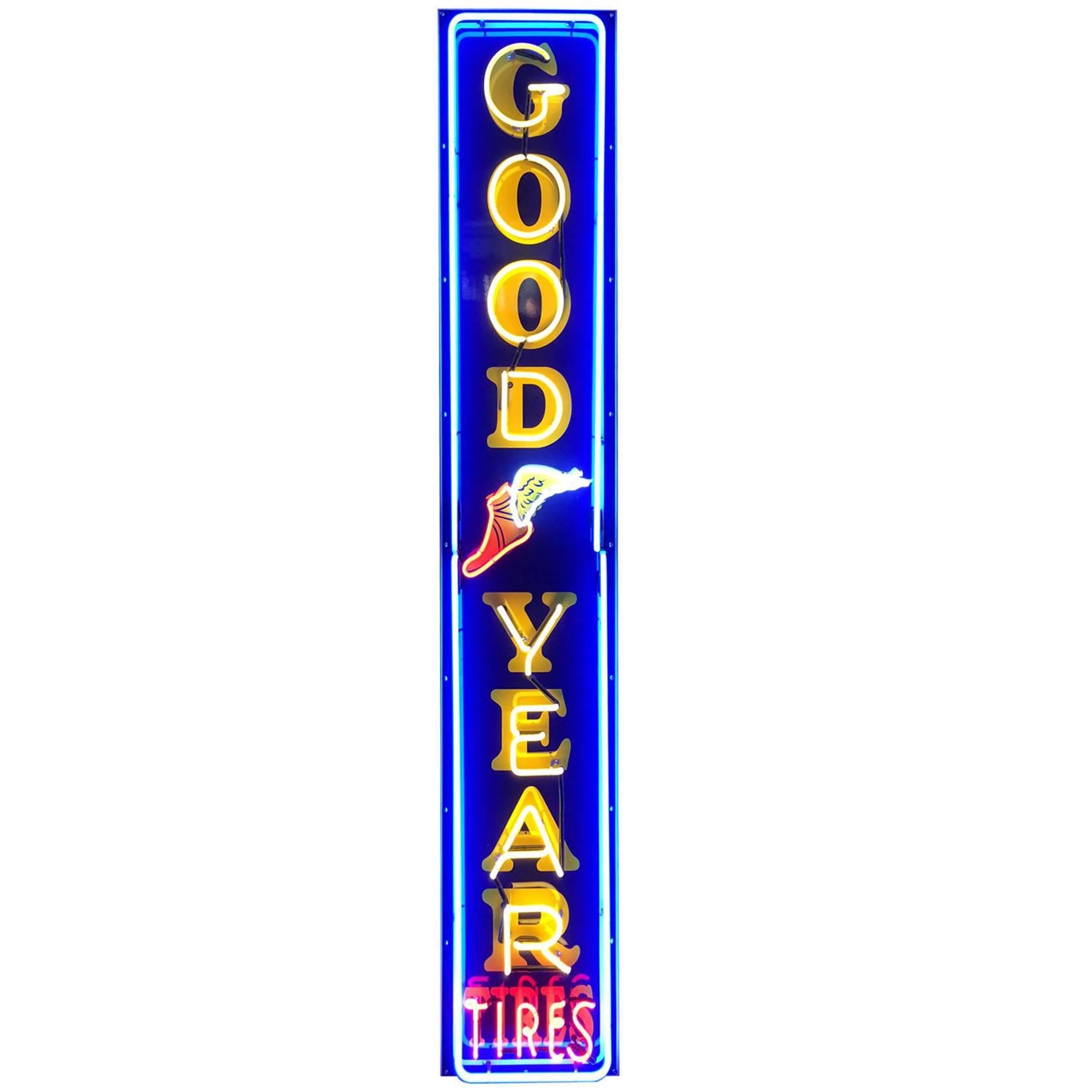 "Good Year" Vertical Professional Grade Neon For Sale