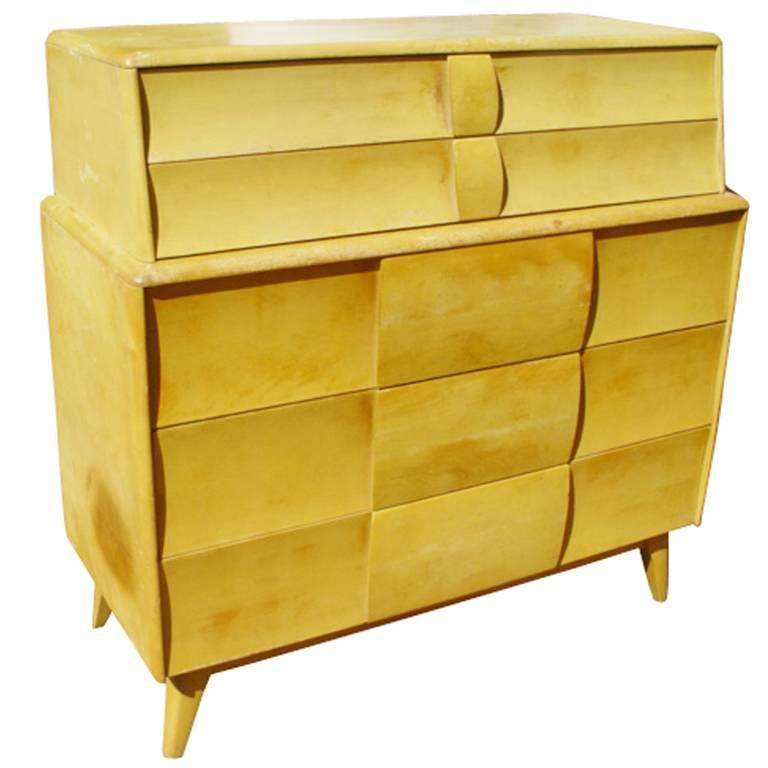 Vintage MidCentury HeywoodWakefield Tall Dresser For Sale at 1stdibs