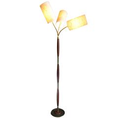 Danish Mid-Century Three Headed Floor Lamp