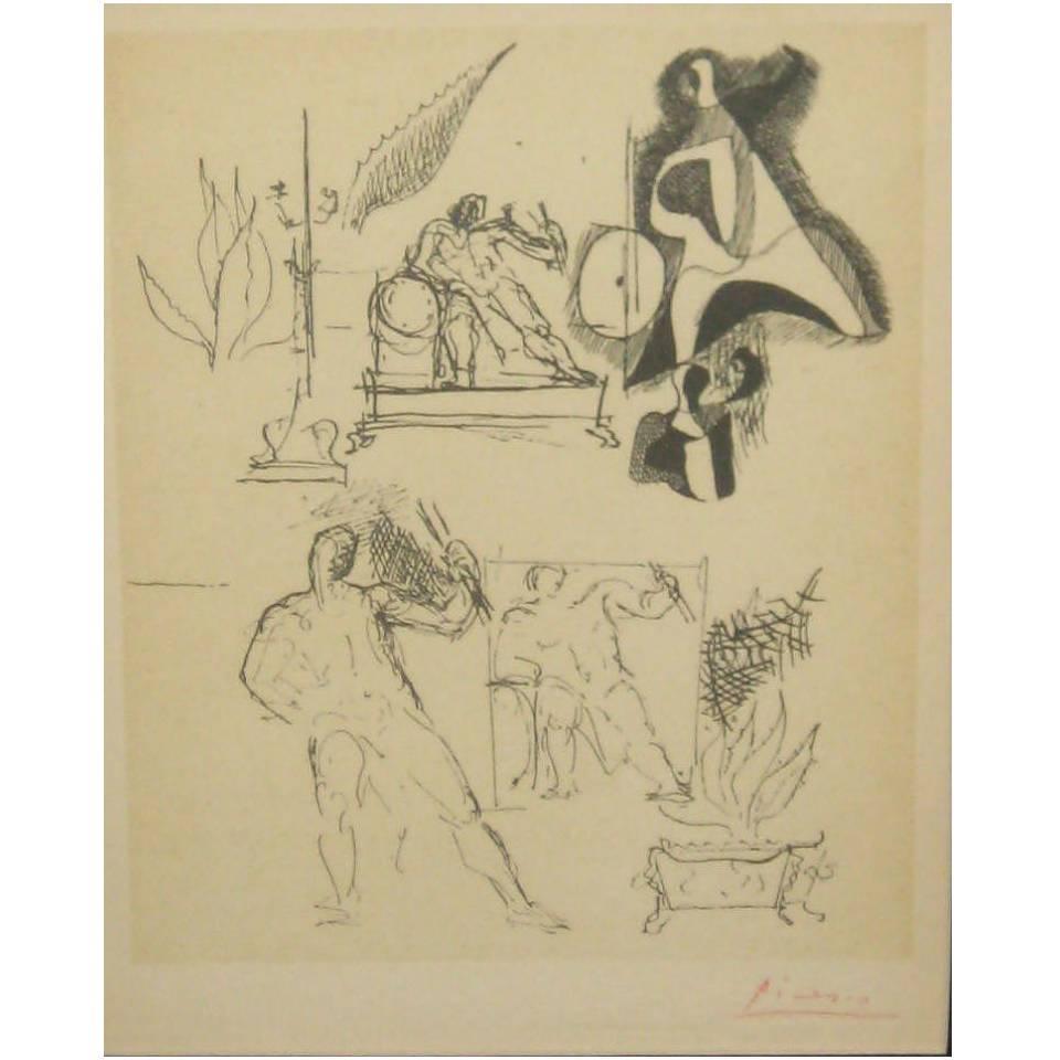 Pablo Picasso, Dessin Lithograph, 1926, Éditions des Quatre Chemins with COA