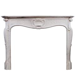 Quality 18th Century Antique Italian Fireplace in Statuary Marble 1