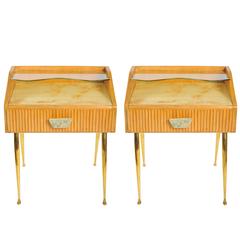 Pair of 1950s Italian Bedside Tables
