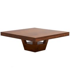Contemporary Solid Teak Wood Shrine Seven Coffee Table