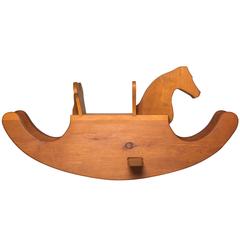 Ralph Dorazio Wood Rocking Horse, 1980s 1