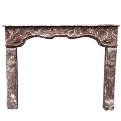 19th Century Antique Regency Style Fireplace in Marble Du Rance 19th Century Antique Regency Style Fireplace in Marble Du Rance