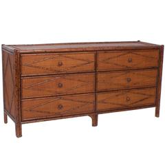 Mid-Century Faux Bamboo Chest of Drawers