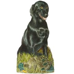 Vintage Early Fornasetti Labrador Hunting with Mallard Umbrella Stand