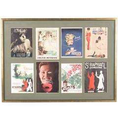 French Mid-Century Advertising Posters in Wooden Frame 5