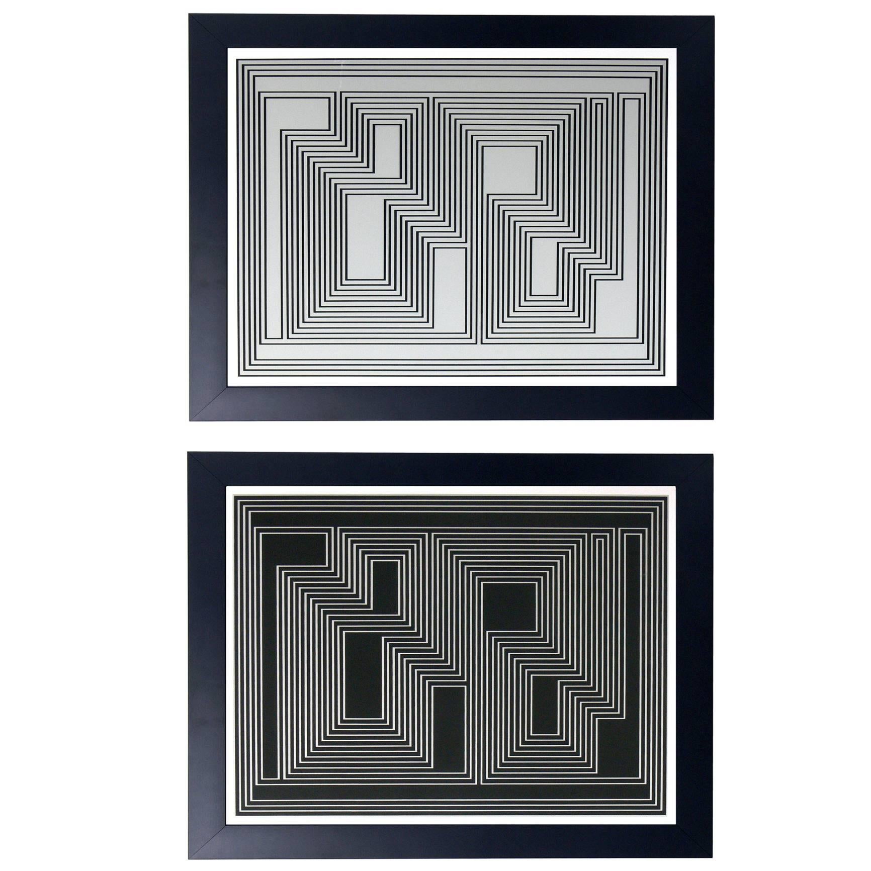 Pair of Geometric Lithographs by Josef Albers