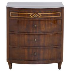 Small Empire Chest of Drawers in Mahogany with Satinwood Inlays, circa 1825