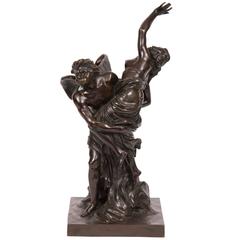 French Bronze Figural Group of Boreas and Oreithyia
