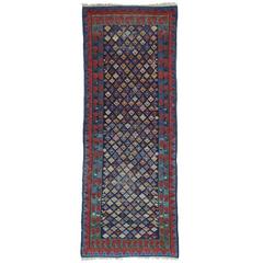 Antique Kuba Long Rug with Gentle Wear 5
