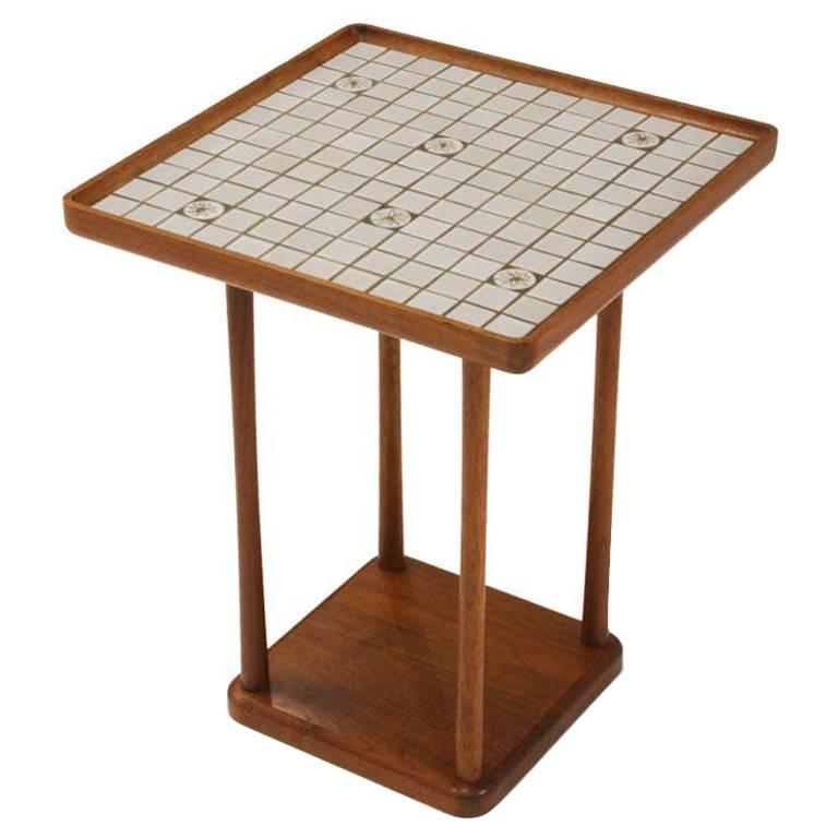 Square Tile Top Occasional Table by Gordon Martz For Sale at 1stDibs