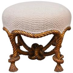 Antique Fournier Rope Stool