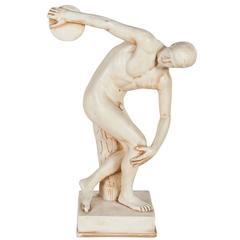 Vintage Sculpture of Discus Thrower in Resin