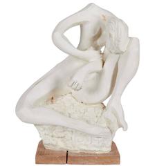 Cubist Sculpture in Plaster on Wood Base, Unsigned 11