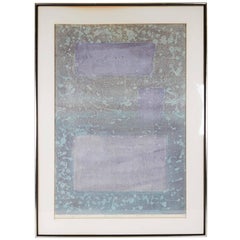 Hideo Hagiwara, 'Fantasy in Blue (3)', Woodblock Color Print, Signed and Framed