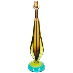 Multicolored Murano Glass Sommerso Table Lamp