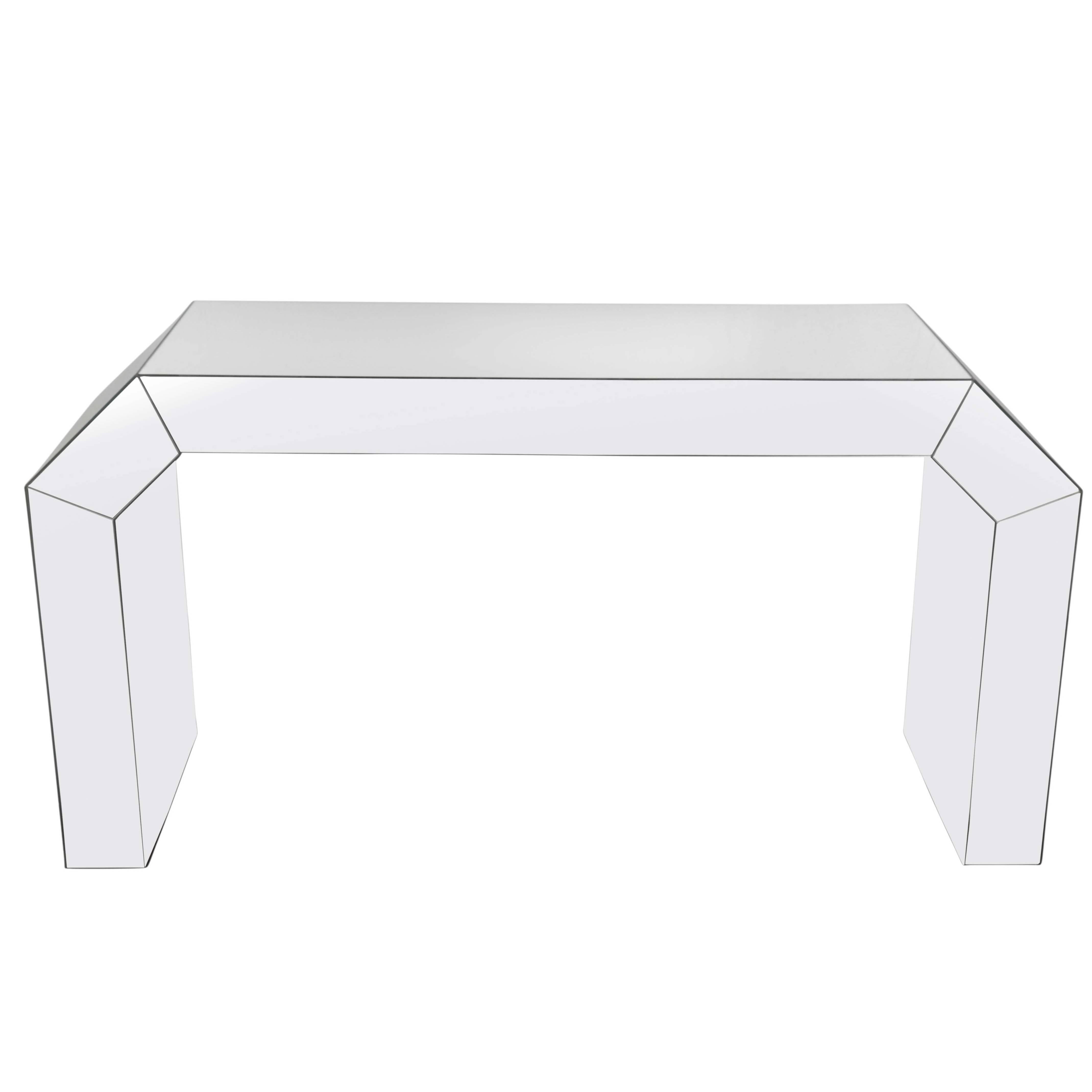 Mirrored Waterfall Console Table