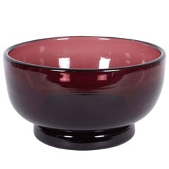 Large Aubergine Glass Bowl