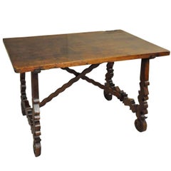 Antique Exceptional Catalan Late 17th Century Side Table