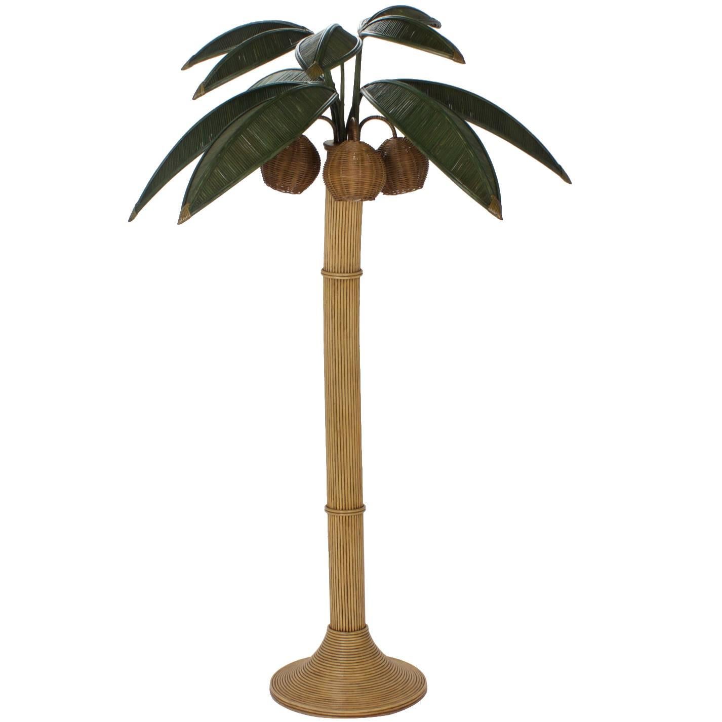  Stylized Reed Palm Tree Floor Lamp
