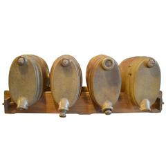 Antique Set of Four German Ceramic Wine Casks