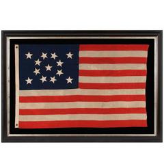 13 Hand-Sewn Stars in a Beautiful Medallion Configuration on a Small-Scale Flag 12