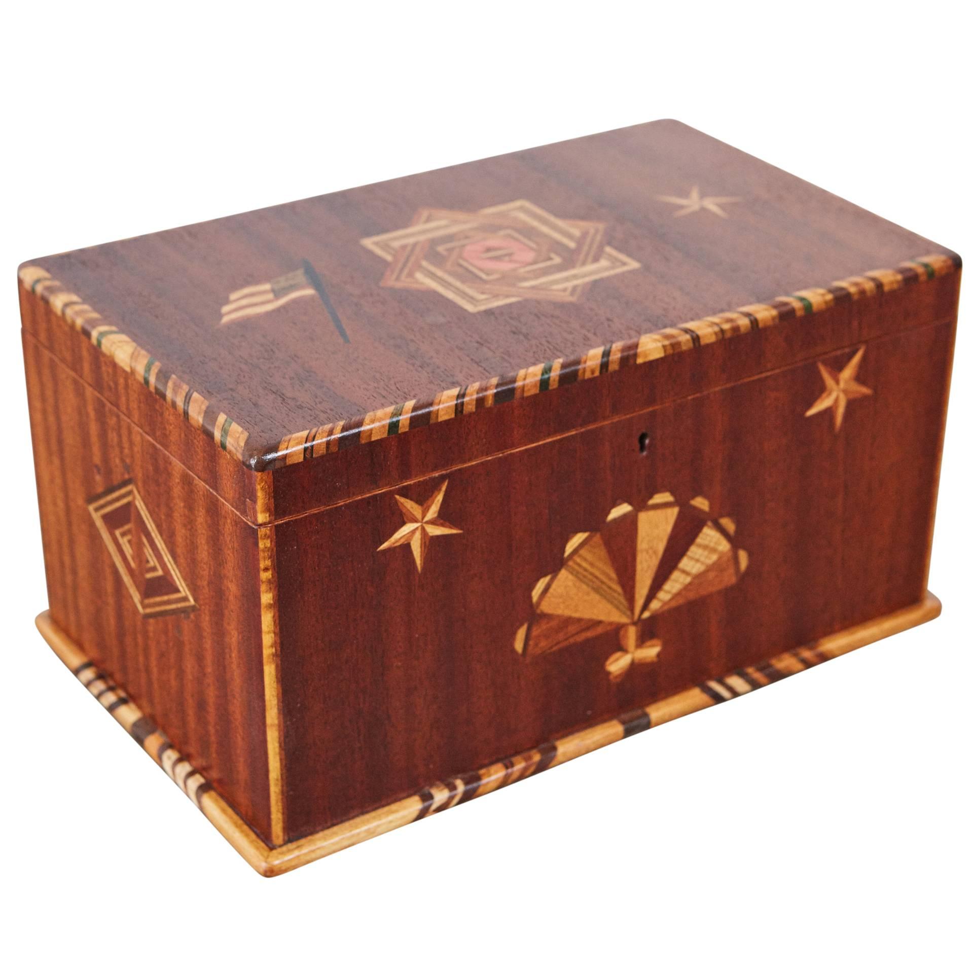 American Folk Art Keepsake Box