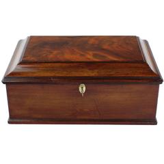 Jewelry Casket, Mahogany Veneer, Biedermeier Period, circa 1830-1840