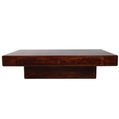 Vintage Low Rio Rosewood "Ambassador" Coffee Table by Howard Keith, 1980s