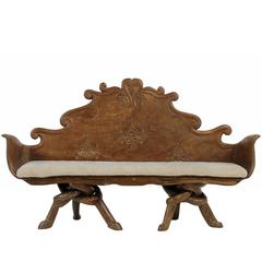 Amazing and Rare Bench Attributed to Antoni Gaudi
