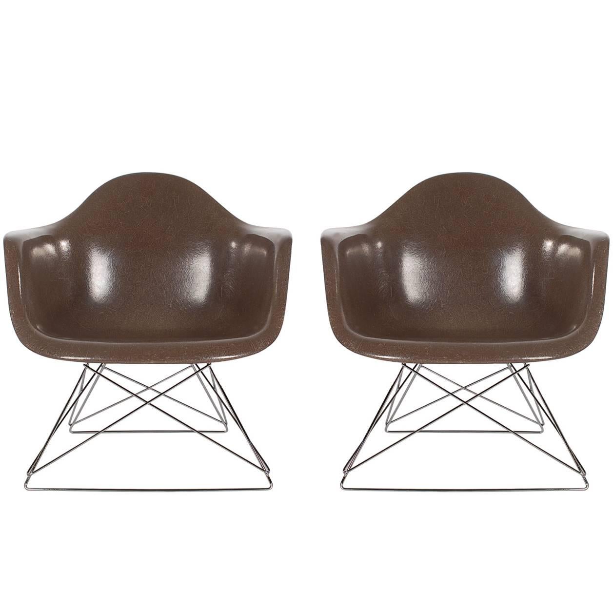 Mid-Century Modern Charles Eames for Herman Miller Fiberglass Lounge Chairs