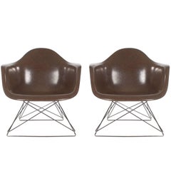 Mid-Century Modern Charles Eames for Herman Miller Fiberglass Lounge Chairs