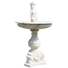 Marble Fountain with a Cherub, 20th Century 2
