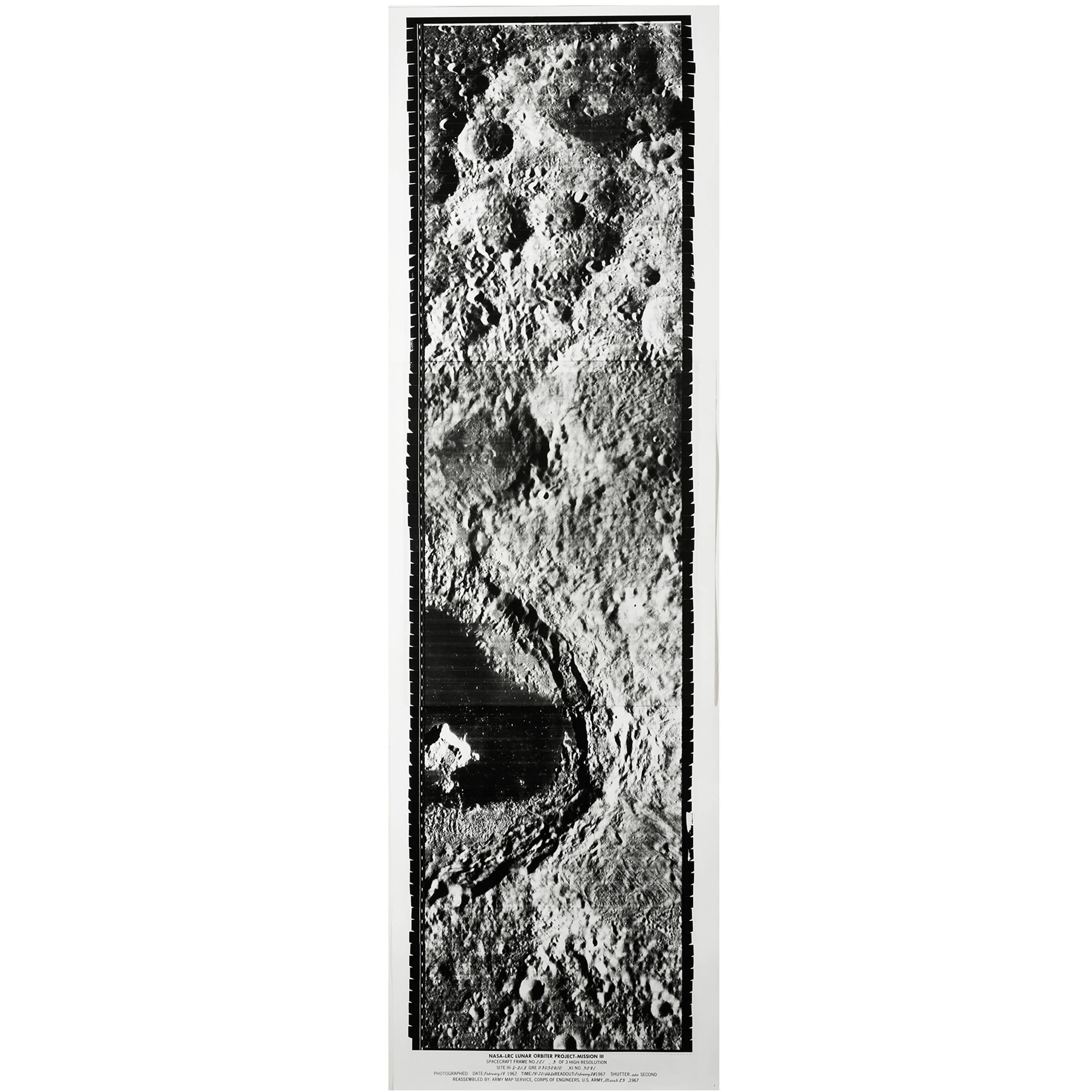 Craterscape Vintage Gelatin Silver Print by NASA For Sale